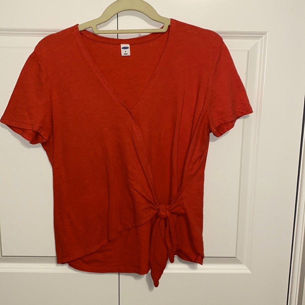 Coral Old Navy Side Tie Top